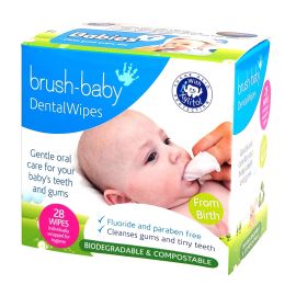 Brush Baby Dental Wipe Sleeve - 28 Wipes Per Pack