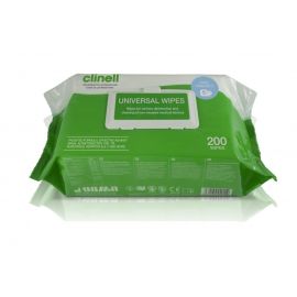Clinell Universal Soft Wipes - Pack Of 200 Wipes