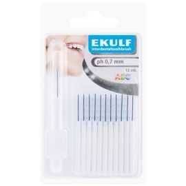 Ekulf Ph 0.7mm Max 720 Interdentals Toothbrush - White - 12 Brush Per Pack