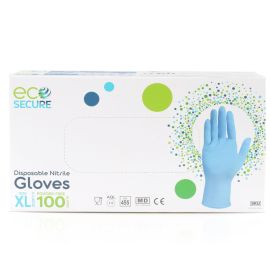 Ecosecure Disposable Nitrile Powder-Free Extra-Large Gloves - Pack Of 100