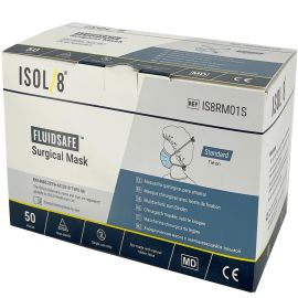 ISOL/8 Fluidsafe Surgical Mask Type IIR Tie-On Blue Masks - Pack Of 50