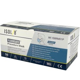 ISOL/8 Fluidsafe Porcedure Mask Type IIR Earloops Blue Masks - Pack Of 50