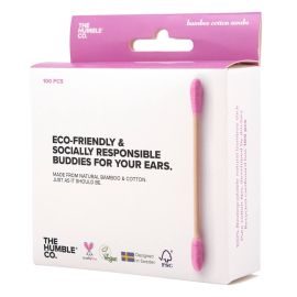 Humble Bamboo Natural Cotton Swabs - Purple - 100 Per Pack