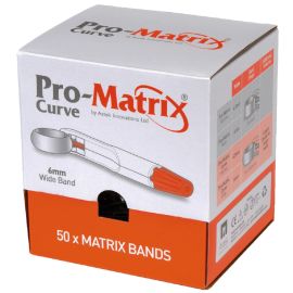 Astek Pro Matrix Curve Orange 6Mm Wide Band - Pack Of 50 Matrix Bands