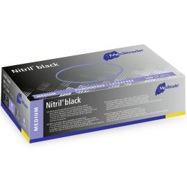 Meditrade Nitrile Black Powder-Free - Medium - Gloves - Pack Of 100