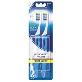Oral B Pulsar Battery Toothbrush Medium Twin Pack