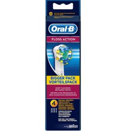Oral-B Floss Action Replacement Toothbrush Heads - 4 Heads