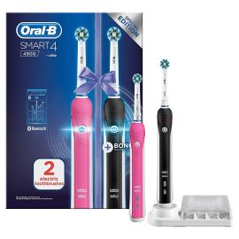 Oral-B Smart 4 4900 Electric Rechargeable Toothbrushes - Duo Pack