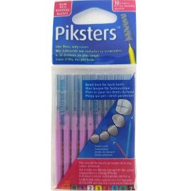 Piksters Interdental Brush - Size 1 Purple (Pink) 0.50mm - 10 Brushes Per Pack