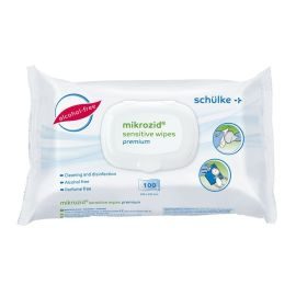 Schülke Mikrozid Sensitive Alcohol Free Premium Wipes - 100 Wipes Per Pack