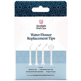 Spotlight Water Flosser Replacement Tips Pack Of 4
