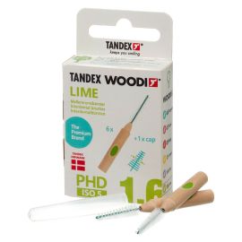 Tandex WOODI Lime PHD 1.6 ISO 5 Interdental Brushes - Pack Of 6