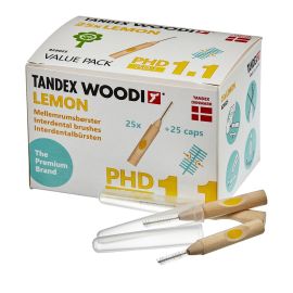 Tandex WOODI Lemon PHD 1.1 ISO 3 Interdental Brushes - Pack Of 25