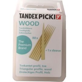 Tandex PICKI Birch Wood Toothpick Pack Of 80