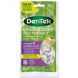 Dentek Eco Friendly Cross Flossers - Pack Of 36 Floss Picks