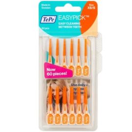TePe EasyPick Interdental Brush Orange Size X-Small/Small - 60 Brushes Per Pack