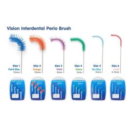 Vision Interdental Brush - 12mm Petrol Blue - 4 Brushes Per Pack