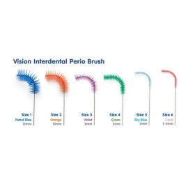 Vision Interdental Brush - 3mm Blue - 1 Pack Of 300 Brushes