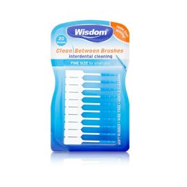 Wisdom Clean Between Interdental Brush - Fine Blue - 20 Brushes Per Pack