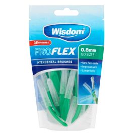 Wisdom Pro Flex Interdental 0.80mm Green 25 Pack