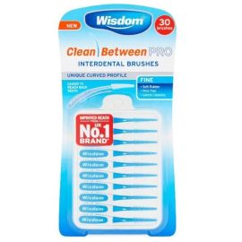 Wisdom Clean Between PRO Interdental Brushes - Blue Fine - 1 Pack Of 30